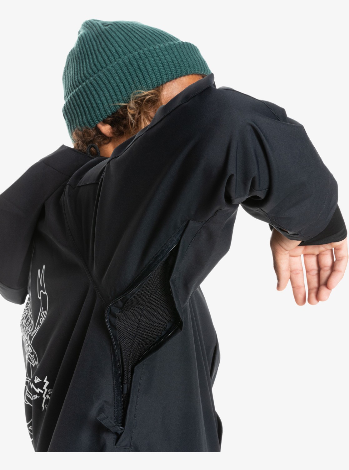 QUIKSILVER EQYTJ03343 - IN THE HOOD - куртка снбрд - TRUE BLACK — изображение 2