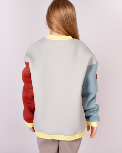 КАРТЕЛЬБ / Свитшот оверсайз / Sopka / колор блок терракот / подрост