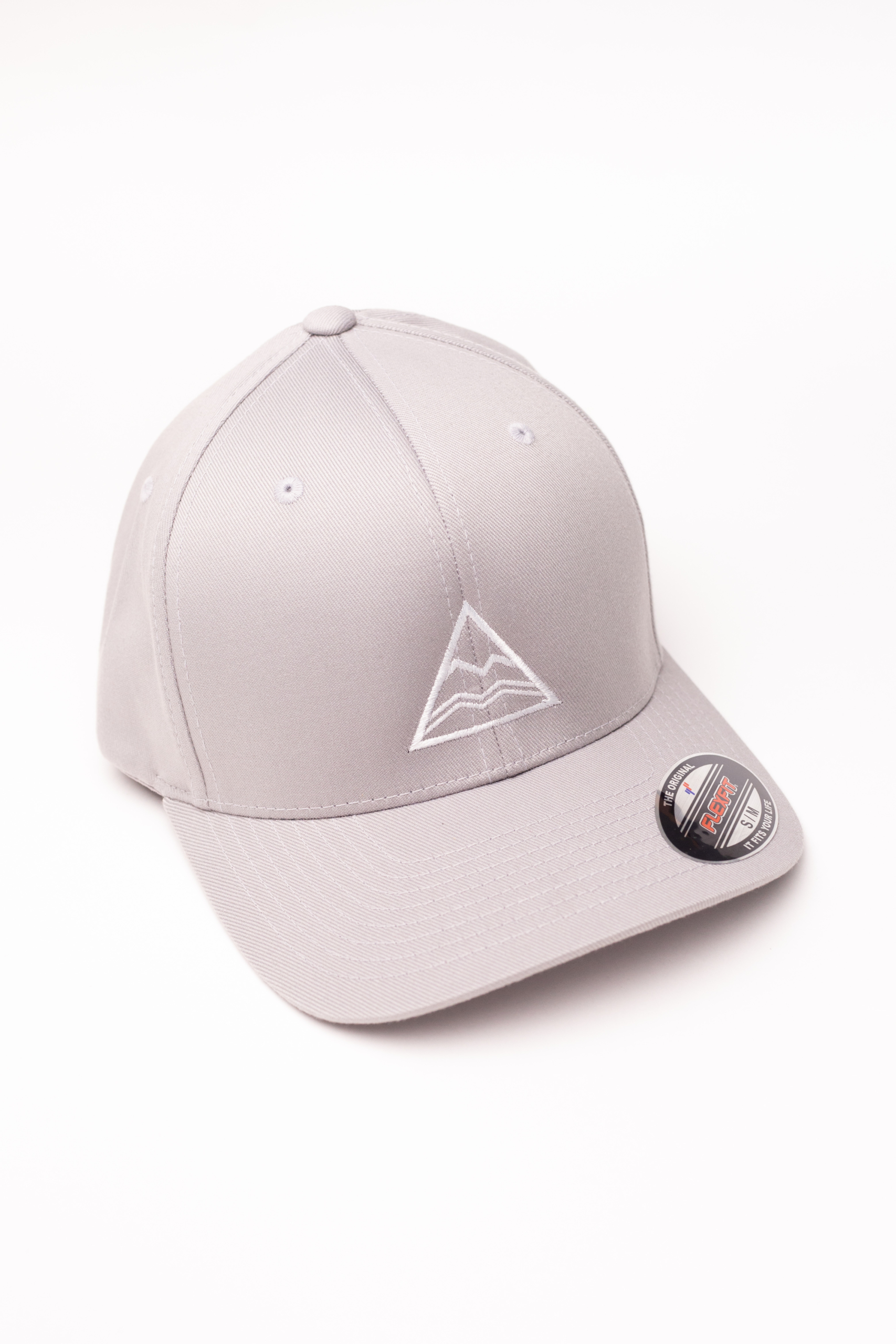 КАРТЕЛЬБ - бейсболка Flexfit 6277 - серая, вышивка белый лого △