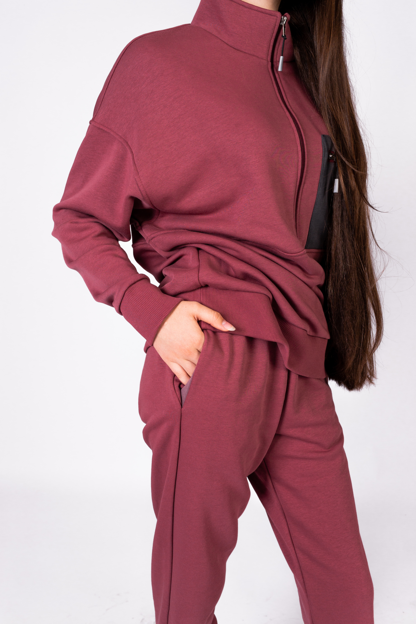 КАРТЕЛЬБ - Брюки на резинке - Surf / Light - брусника - жен