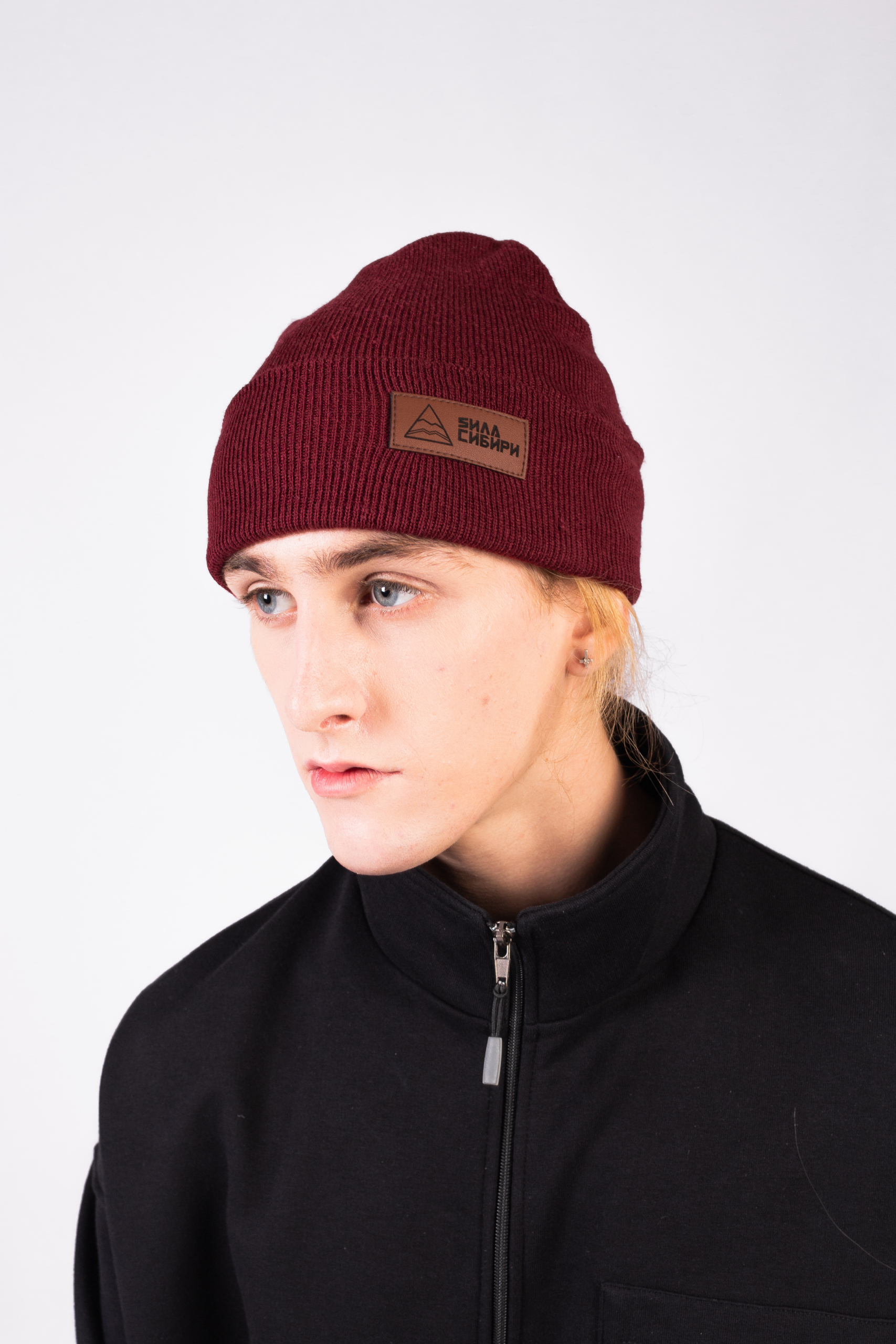 ЯЛК Шапка Flexfit® 1501КС "Sила Сибири" - винный (100% акрил)