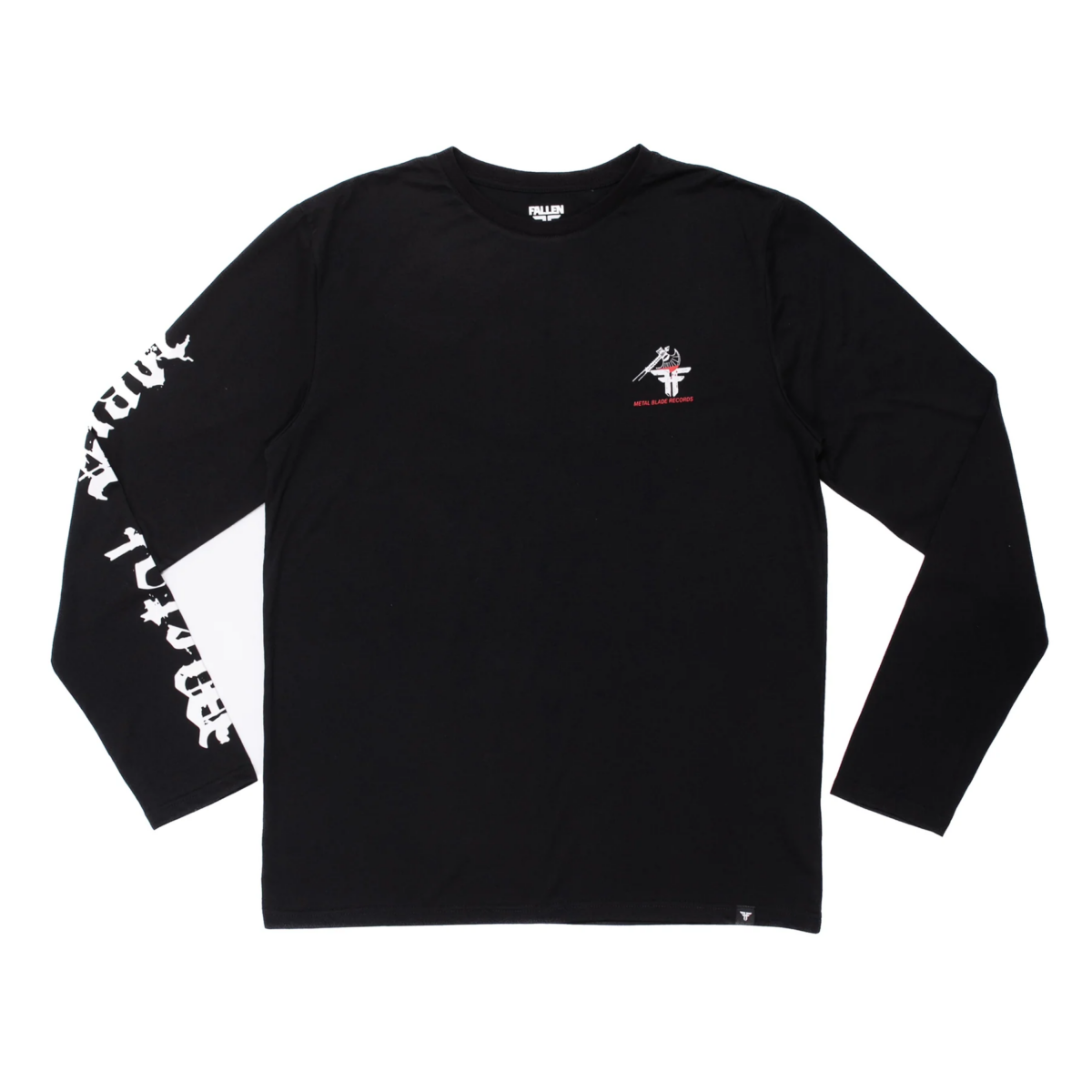 Fallen FMP1RE15 Футболка лонгслив METAL BLADE AXE L/S TEE - BLACK/WHITE