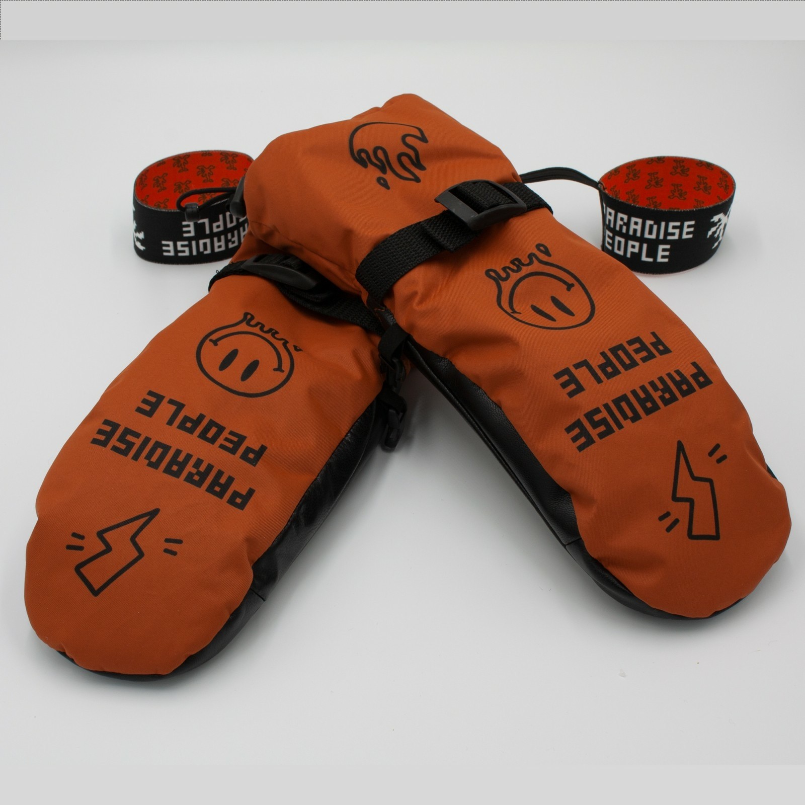 Paradise people - варежки горнолыжные Paradise Powder Mitten Оранжевые — изображение 11