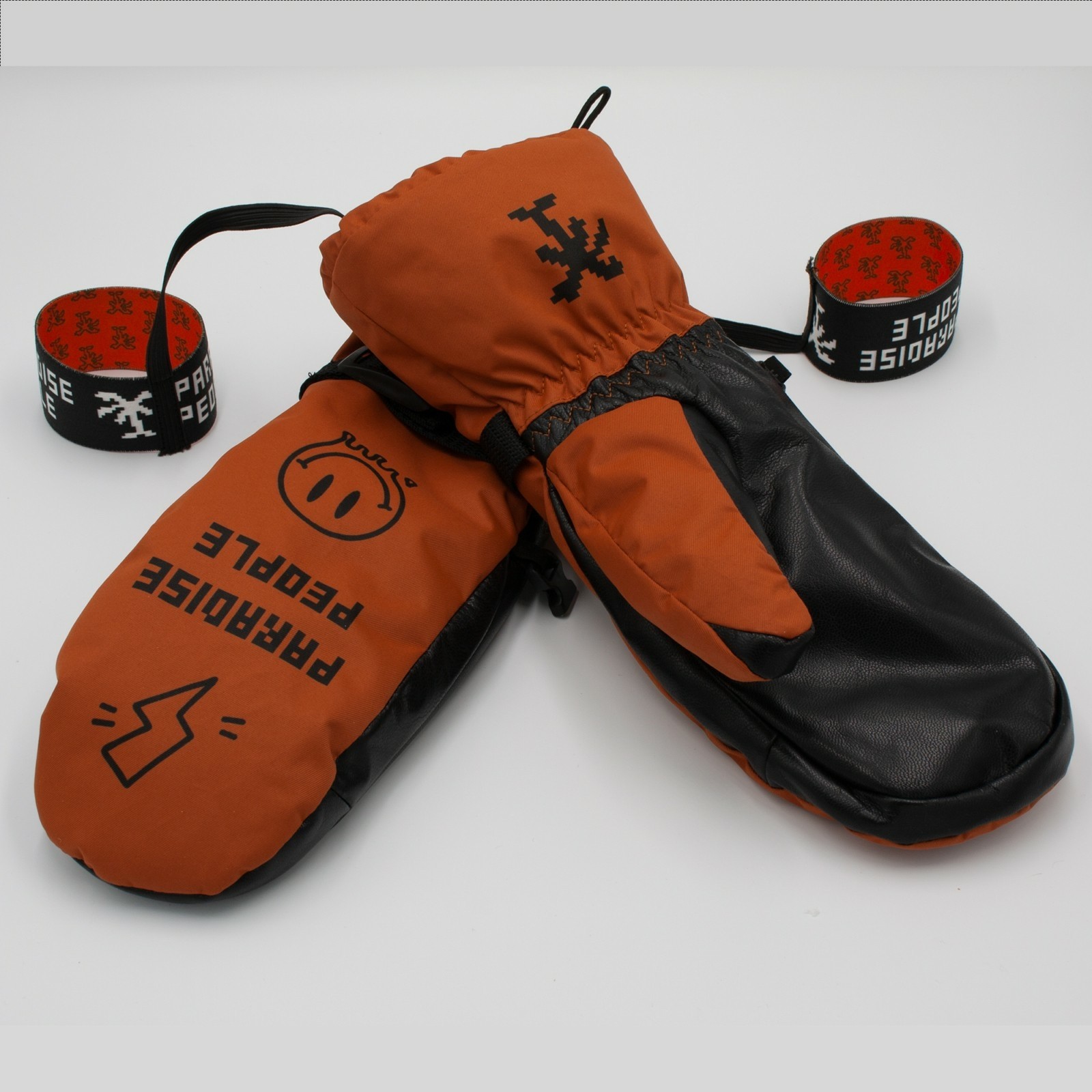 Paradise people - варежки горнолыжные Paradise Powder Mitten Оранжевые — изображение 10