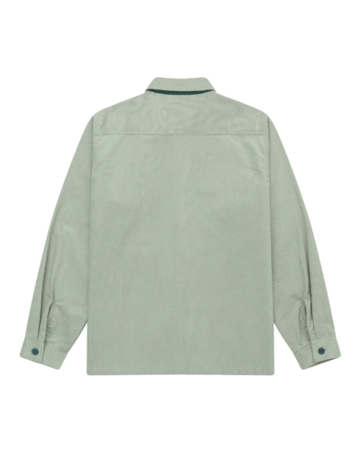 YSH Рубашка YMKASHIX Velvet Button темно-песочный / изумрудный