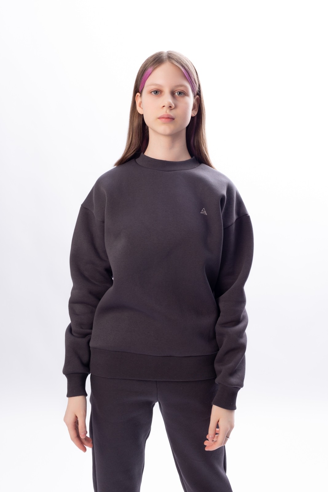 КАРТЕЛЬБ - Свитшот оверсайз - Sopka - темно серый гора - подрост