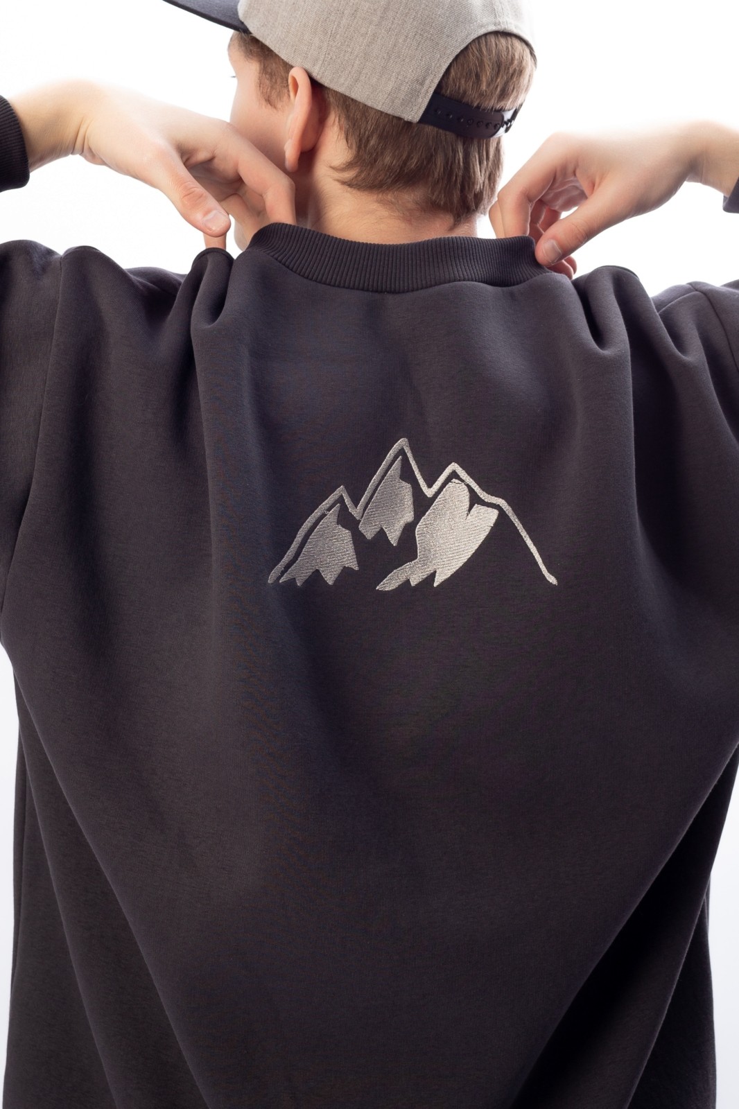 КАРТЕЛЬБ - Свитшот оверсайз - Sopka - темно серый гора - муж — изображение 3
