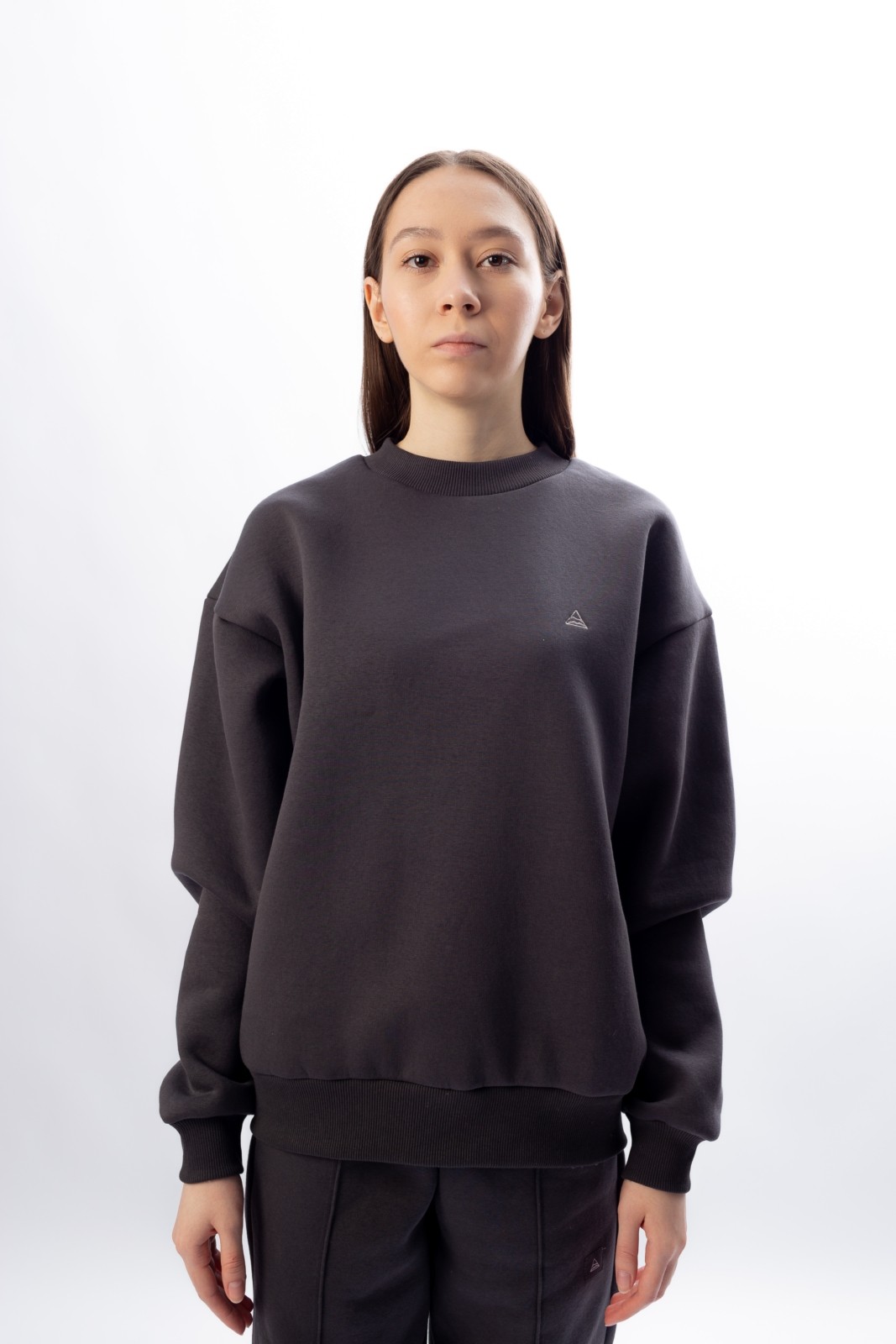 КАРТЕЛЬБ - Свитшот оверсайз - Sopka - темно серый гора - жен