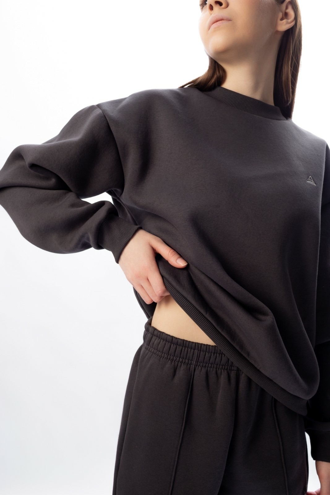 КАРТЕЛЬБ - Свитшот оверсайз - Sopka - темно серый гора - жен — изображение 2