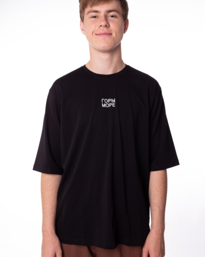 КАРТЕЛЬБ / Футболка оверсайз / Big ГОРЫ МОРЕ / чёрный / муж