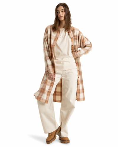 ROXY ERJWT03637 / AQUA WAVES / рубашка платье / PARCHEMENT PARADISE PLAID