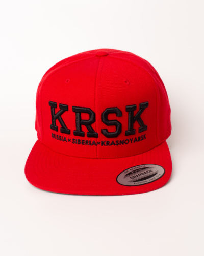 ЯЛК Снепбек “KRSK” (красный, вышивка черный)