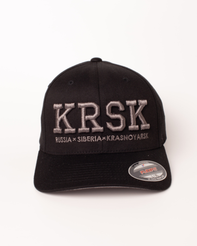 ЯЛК Бейсболка “KRSK” 6277 (черный, вышивка темно серый)
