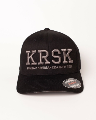 ЯЛК Бейсболка “KRSK” 6277 (черный, вышивка темно серый)
