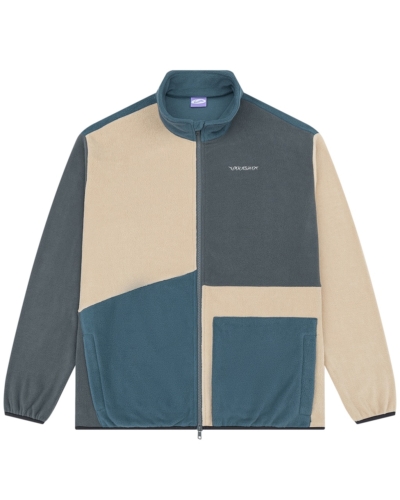 YSH Свитшот YMKASHIX zip colorblock Ranger пыльно синий / песочный / серый