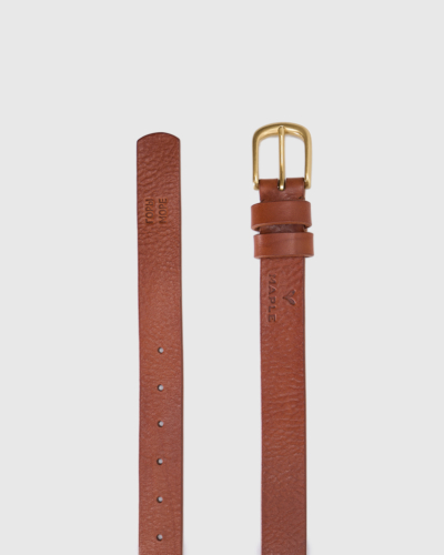 Maple Bags / ремень (кожа) ГОРЫ МОРЕ коньячный