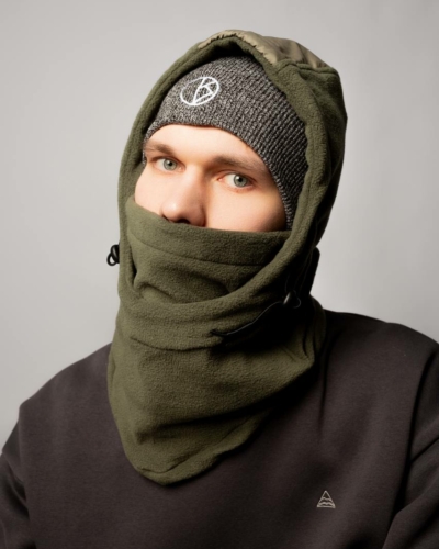 Lesya Lat Балаклава-капюшон – зеленый