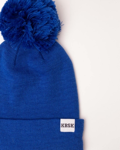 ЯЛК Шапка с помпоном ЯЛК FlexFit (№20) / синий электрик KRSK (100%акрил)