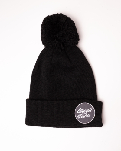 ROL Шапка с помпоном “Строй и гаси” шеврон FlexFit* (№20) – черный (100%акрил)