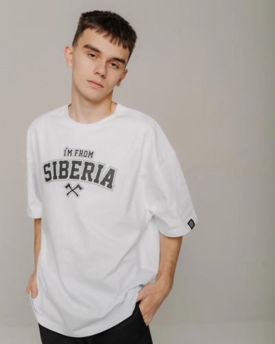 I’m from Siberia / футболка оверсайз “Classic” / белый