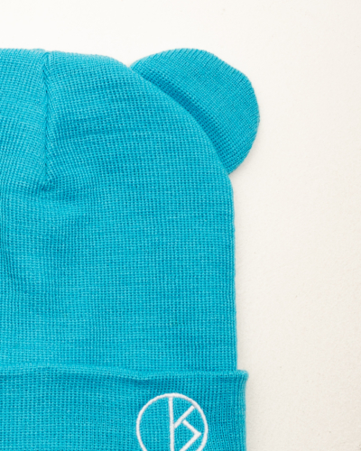 КАРТЕЛЬБ / Шапка 2слоя / LIGHT тонкая вязка (взр) с ушками / голубой (30% шерсть/70% п.акрил)