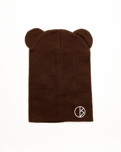 КАРТЕЛЬБ / Шапка 2слоя / LIGHT тонкая вязка (взр) с ушками / шоколад (30% шерсть/70% п.акрил)