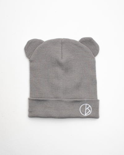 КАРТЕЛЬБ / Шапка 2слоя / LIGHT тонкая вязка (взр) с ушками / светло серый (30% шерсть/70%п.акрил)