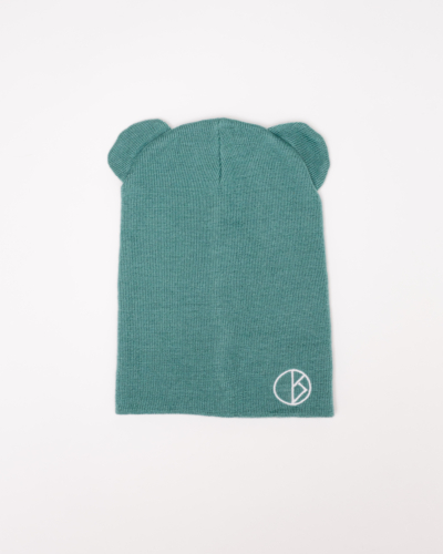 КАРТЕЛЬБ / Шапка 2слоя / LIGHT тонкая вязка (взр) с ушками / мята (30% шерсть/70% п.акрил)