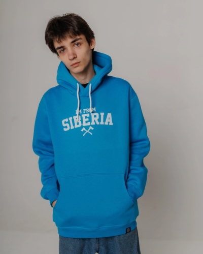 I’m from Siberia / толстовка с капюшоном “IFS Classic” / бирюза