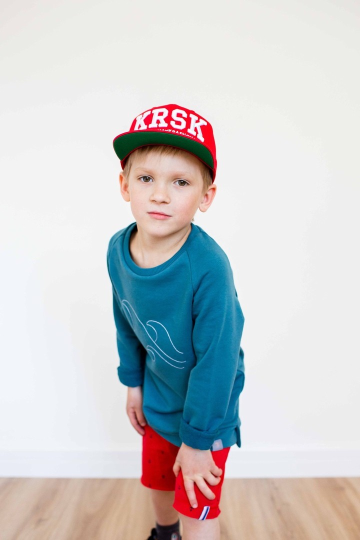 ЯЛК Снепбек дет 6-12 "KRSK" 6308B (красный, вышивка белый) — изображение 3