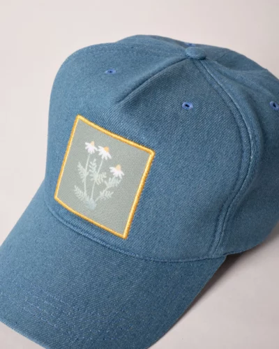Moh / бейсболка ДЕНИМ ромашки / один размер