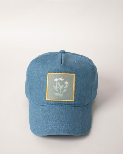 Moh / бейсболка ДЕНИМ ромашки / один размер