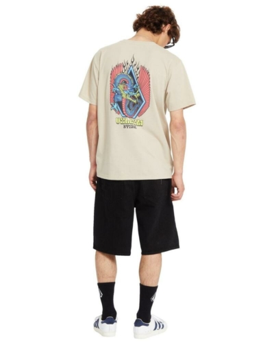 VOLCOM футболка A5712551 DRAGGIN STONE SST LIGHT KHAKI