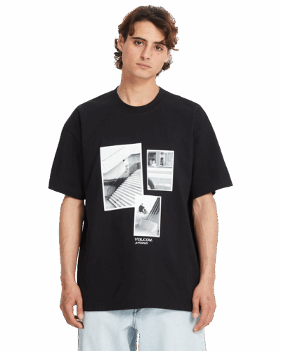 VOLCOM футболка A4312511 PFANNGLES LSE SST BLACK