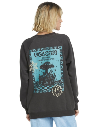 VOLCOM толстовка жен B4612505 RYGALSKI BF CREW VINTAGE BLACK