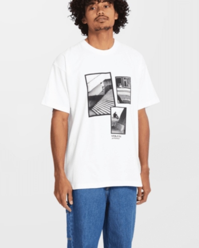 VOLCOM футболка A4312511 PFANNGLES LSE SST WHIT