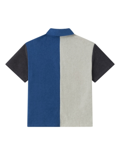 YSH Футболка поло YMKASHIX color block HTF синий песочный