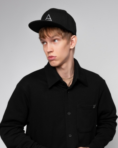 КАРТЕЛЬБ / снепбек Flexfit 110F / черный, вышивка белый лого △