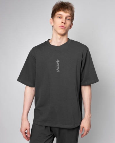 КАРТЕЛЬБ / Футболка Сёрф Горы Волна / Light / графит