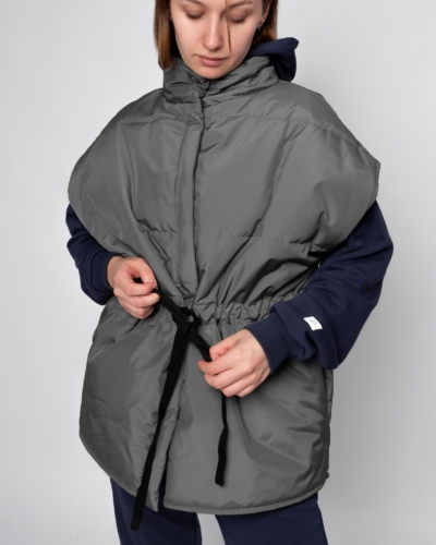 КАРТЕЛЬБ / Жилет утепленный / Com_mode / темно серый / жен