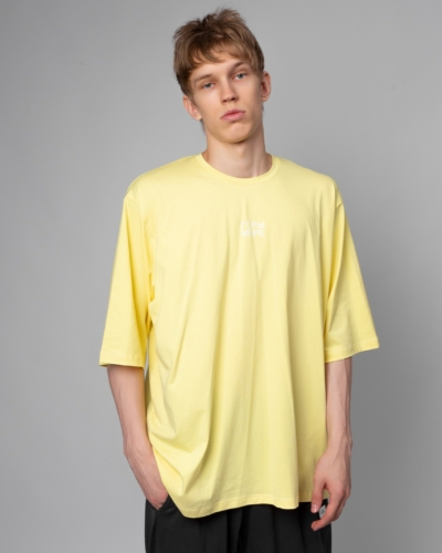 КАРТЕЛЬБ / Футболка оверсайз / Big ГОРЫ МОРЕ / сливочное масло / муж