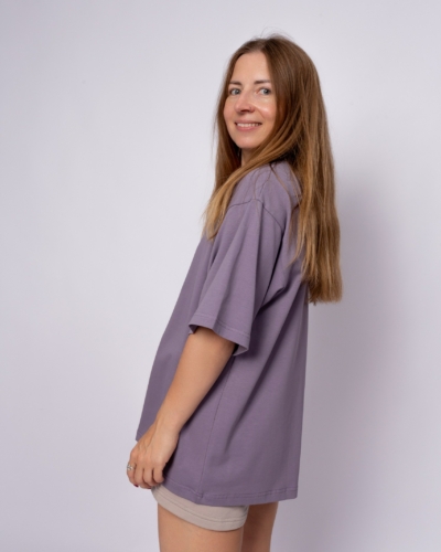 КАРТЕЛЬБ / Футболка оверсайз / Big ГОРЫ МОРЕ / лаванда / жен