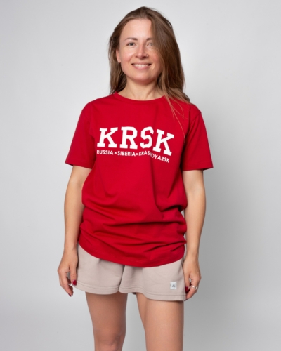 ЯЛК Футболка “KRSK” – винный – жен