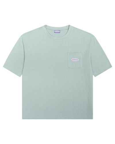 YSH Футболка YMKASHIX Logo Face серо зеленый