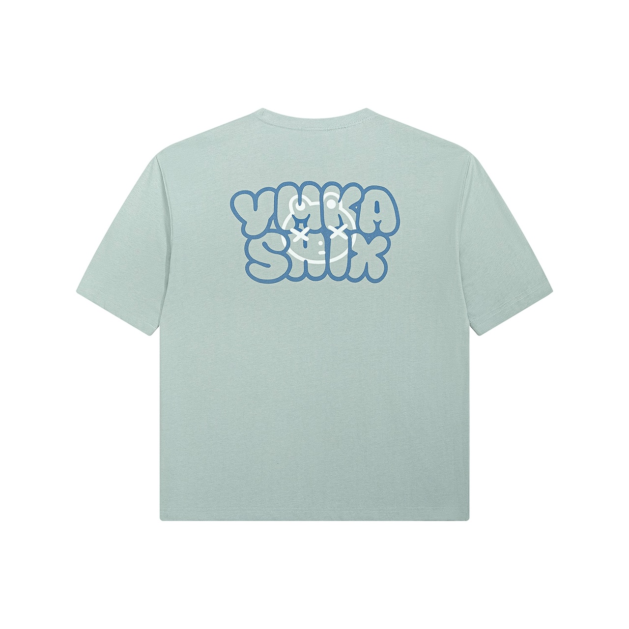YSH Футболка YMKASHIX Logo Face серо зеленый — изображение 2