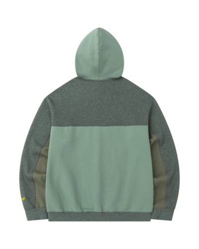 YSH Худи YMKASHIX HTF Three Color Block серый / зеленый