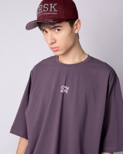 ЯЛК Бейсболка “KRSK” 6277 (винный, вышивка темно серый)