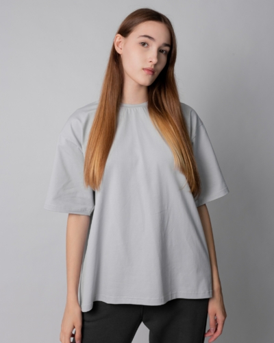 КАРТЕЛЬБ / Футболка оверсайз / Big / серый светлый / жен