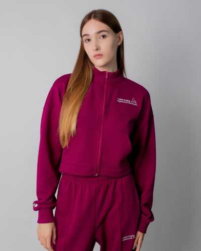 КАРТЕЛЬБ / Олимпийка кроп / Light ГОРЫ МОРЕ / пурпур