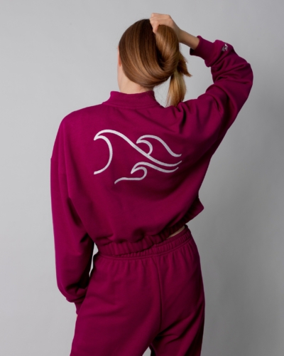 КАРТЕЛЬБ / Олимпийка кроп / Light ГОРЫ МОРЕ / пурпур